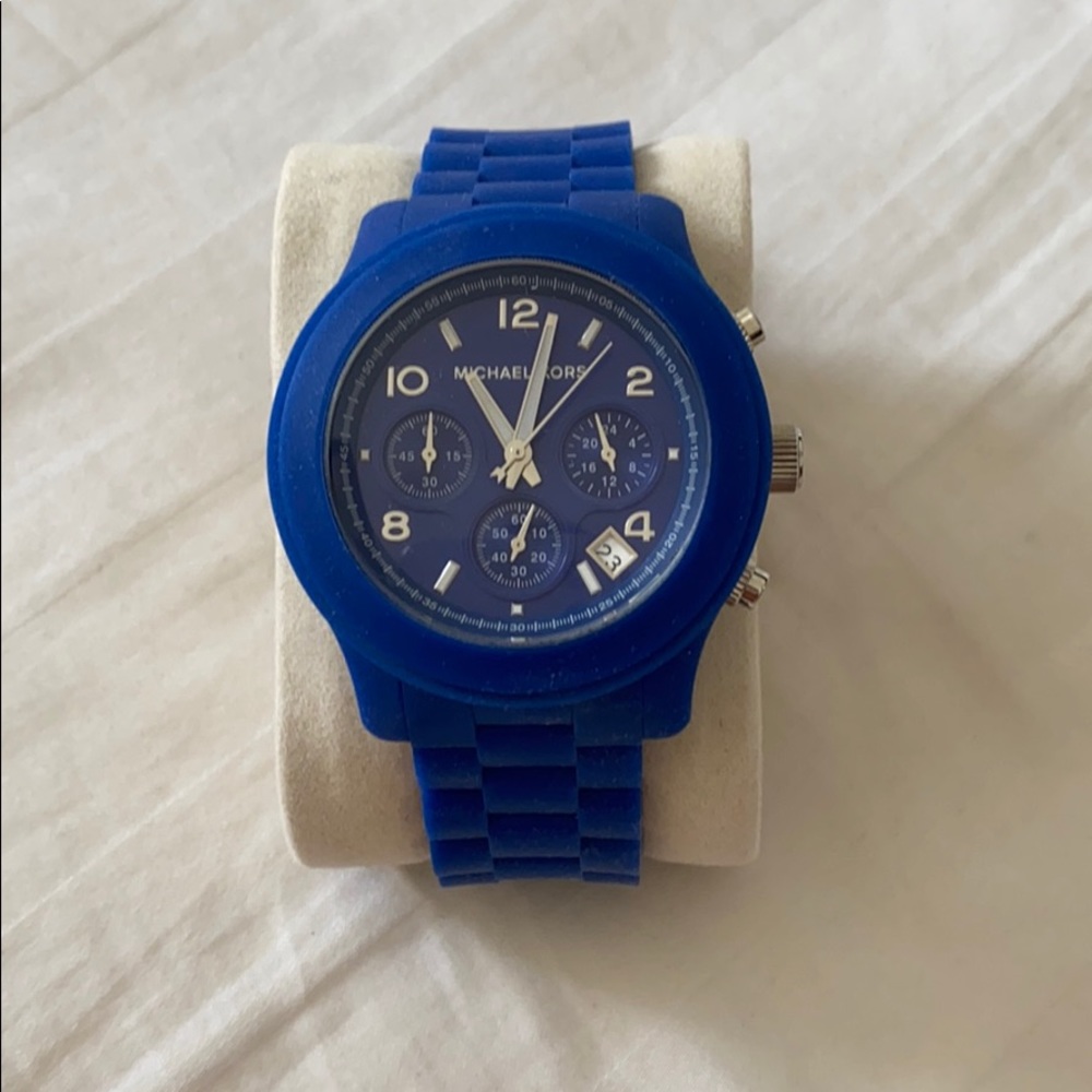 Royal blue Michael Kors watch